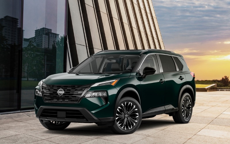 “Green Nissan Rogue SUV parked outdoors in Bucks County, Pennsylvania”