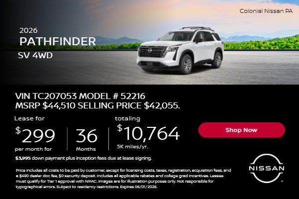 2026 PATHFINDER SV 4WD